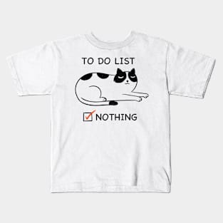 CAT TO DO LIST Kids T-Shirt